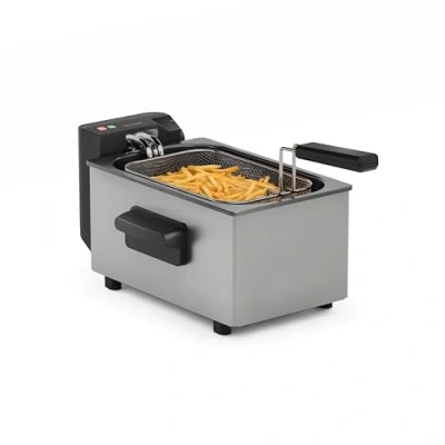 Afbeelding van Tristar Friteuse, 3 l, Cool Zone, thermostaat instelbaar tot 190 C, vaatwasmachinebestendige onderdelen, kijkvenster, snoeropslag, oververhittingsbeveiliging, compact design,