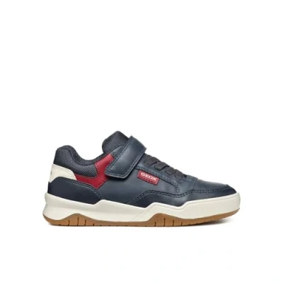 Afbeelding van Geox J Perth Sneakers laag voor kinderen, Maat: 37, Navy dark red Kunststof