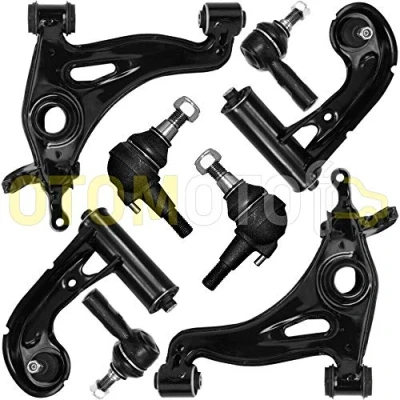 Afbeelding van Voorwielophanging arm voor MERCEDES C W202 S202 driehoek, kogelgewricht, trekstang 8 stuks