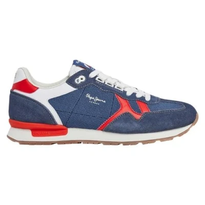 Afbeelding van Pepe Jeans Sneakers laag, Heren, Maat: 40, Washed navy blue Leer/ synthetisch
