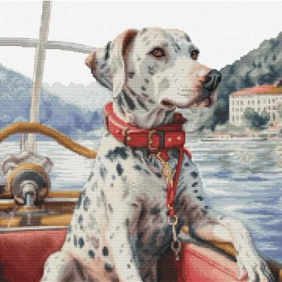 Afbeelding van Luca S The Dalmatian on Lake Como borduren (pakket) BU5039