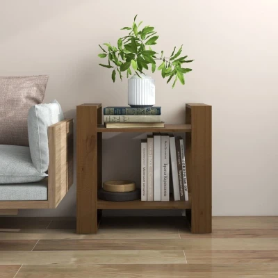 Afbeelding van Boekenkast/kamerscherm 60x35x57 cm massief hout honingbruin