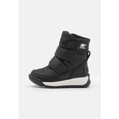 Afbeelding van Sorel Toddler Whitney II Strap WP Unisex Snowboots voor kinderen, Maat: 21, Black/sea salt Imitatieleer/ textiel