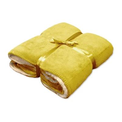 Afbeelding van Unique Living Coby Plaid 130x160 cm Bamboo Yellow