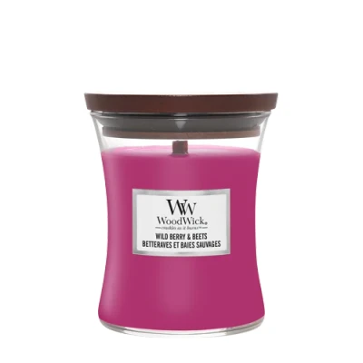 Afbeelding van WoodWick Geurkaars Medium Wild Berry &amp; Beets 11 cm / ø 10