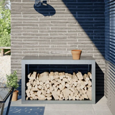 Afbeelding van Haardhoutrek 100x40x60 cm gegalvaniseerd staal