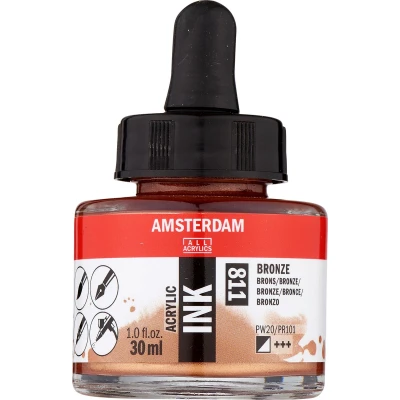 Afbeelding van Amsterdam Acrylic Ink Fles 30 ml Brons 811