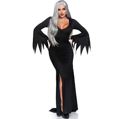Afbeelding van Leg Avenue Floor Length Gothic Kostuum jurk M/L Zwart