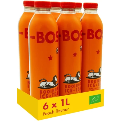 Afbeelding van Bos Ice Tea Peach BIO Rooibos Koolzuurvrij Multipack 6 x 1L