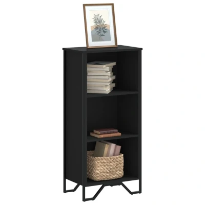 Afbeelding van Boekenkast 50x31x106 cm bewerkt hout zwart