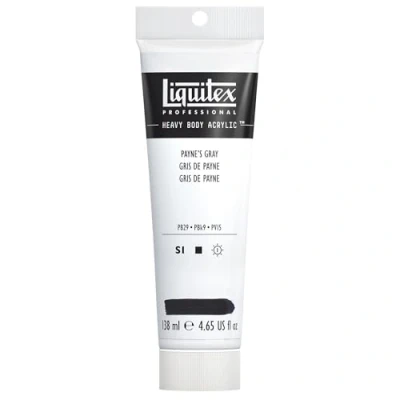 Afbeelding van Liquitex 4417310 Professional Heavy Body acrylverf in kunstenaarskwaliteit met uitstekende lichtbestendigheid boterachtige consistentie, tube van 138 ml Paynes Grey