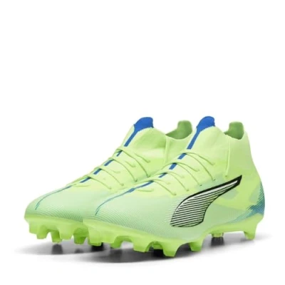 Afbeelding van Puma Ultra 5 Match Laceless FG/AG Voetbalschoenen met kunststof noppen, Heren, Maat: 47, Fizzy apple/white/bluemazing Textiel/ synthetisch