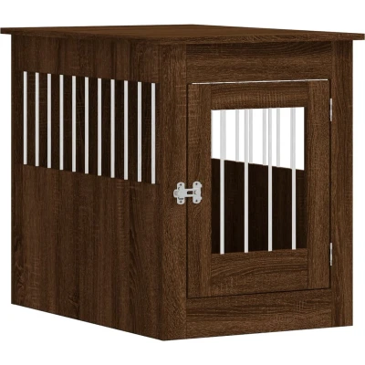 Afbeelding van vidaXL Hondenbench 55 x 80 68 cm bewerkt hout bruineikenkleurig