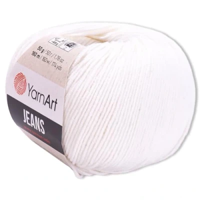 Afbeelding van Frida&#039;s Wollhaus YarnArt Amigurumi babywol, 50 g, jeans, breien, haken, pastelkleuren, 63 kleuren (01, wit)