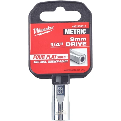 Afbeelding van MILWAUKEE 4932478317 ratel dop metrisch standaard 1/4&quot; 9 mm