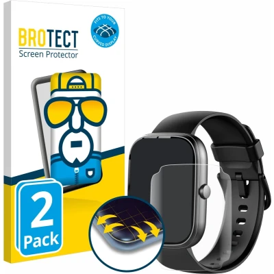 Afbeelding van BROTECT Schermbeveiliging voor volledig scherm, Smartwatch beschermfolie, Transparant