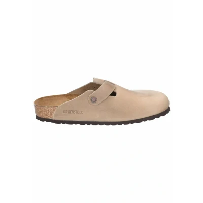 Afbeelding van Birkenstock Muiltjes, Heren, Maat: 45, Beige Leer