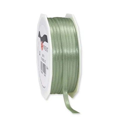 Afbeelding van Dit Pattberg satijnen lint oud groen (groen), 50 m rol voor geschenkverpakking, breedte 6 mm, accessoires decoratie en knutselen, decoratief geschenken, elke gelegenheid