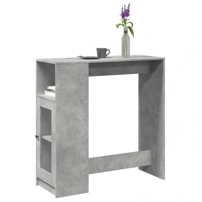 Afbeelding van vidaXL Bartafel met rekken 101x40x103,5 cm bewerkt hout betongrijs