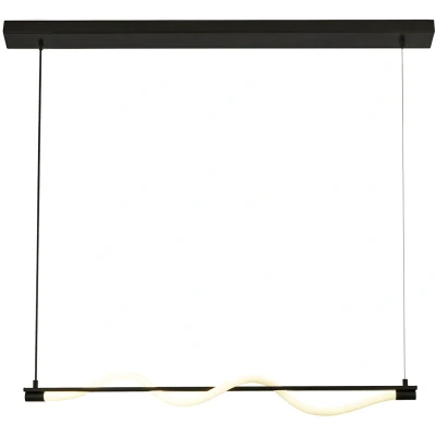 Afbeelding van Serpent LED hanglamp, zwart/wit, metaal, dimbaar