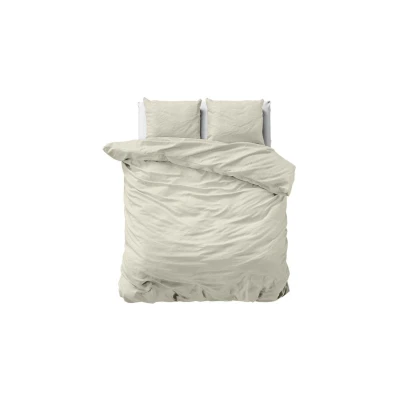 Afbeelding van Dekbedovertrek Satin Point Lits Jumeaux (240x220 cm) Creme Microvezel Dessin: Effen Zensation Dekbed Discounter.nl