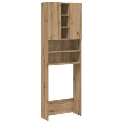 Afbeelding van Wasmachinekast 64x25,5x190 cm artisanaal eikenkleur