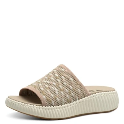 Afbeelding van Jana Damespantoffel, veganistisch, sandalen voor dames, Beige kam, 36 EU