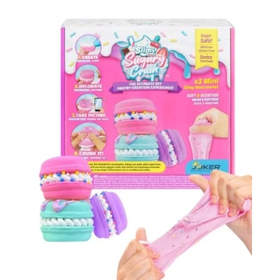 Afbeelding van SLIMY Sugary Crush Mini Macaroonieën, slijm en boetseerklei, creatieve set om te mixen, vormen decoreren, voor kinderen