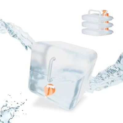 Afbeelding van Relaxdays opvouwbare jerrycan set van 4 plastic waterzak lege watertank met kraan 10 Liter