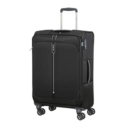 Afbeelding van Samsonite Popsoda Spinner, zwart (zwart), Spinner M erweiterbar (66 cm 73.5 L), bagage koffer