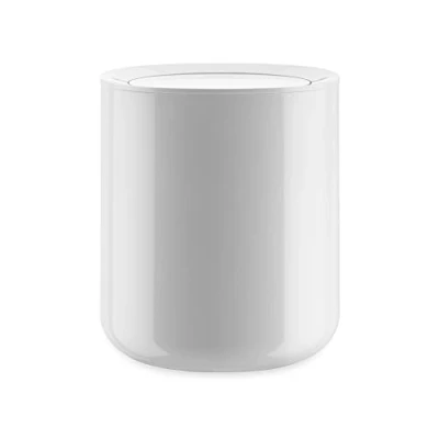Image de A di alessi birillo poubelle pour la salle de bain en pmma blanc