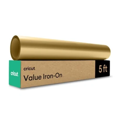 Afbeelding van Cricut Value gouden opstrijkbare sticker 30,5 cm x 1,5 m (1)