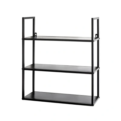 Afbeelding van Wandrek Sheffield 3 planken zwart