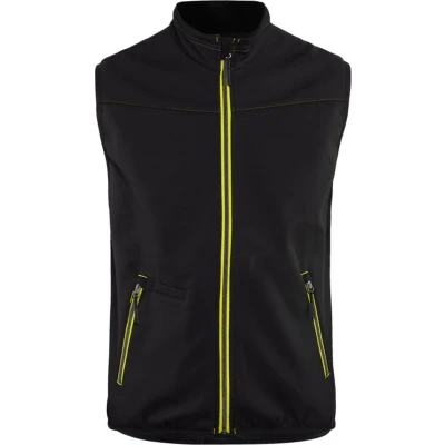 Afbeelding van Blaklader Softshell bodywarmer 3850 2516 Zwart/High Vis Geel XXL