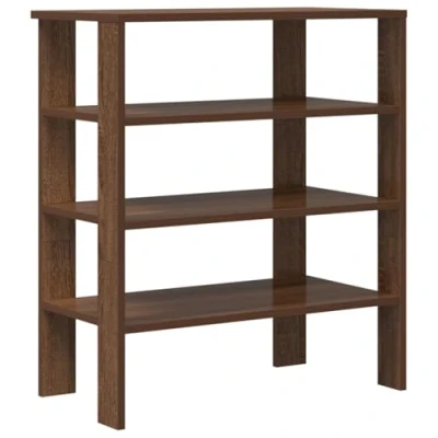 Afbeelding van Schoenenrek 61x32x70 cm bewerkt hout bruin eikenkleur
