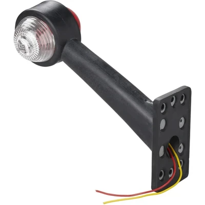 Afbeelding van Pro Plus Breedtelicht Rood en Wit Schuin 160 mm 12 Volt