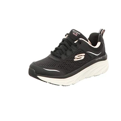 Afbeelding van Skechers Sport D&#039;LUX Walker Sneakers laag, Dames, Maat: 38.5, Black Leer en textiel