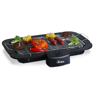Afbeelding van Ardes AR1B01 buitenbarbecue &amp; grill Barbecue Tafelblad Electrisch Zwart, Chroom 2200 W