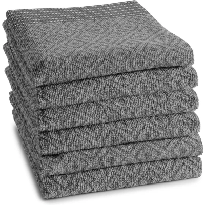 Afbeelding van DDDDD keukendoek Akira 50x55cm Grijs 6 stuks