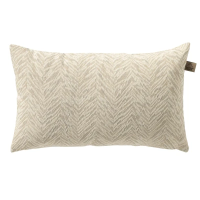 Afbeelding van AUGUSTA Buitenkussen 30x50 cm waterafstotend en uv bestendig gestreept Marshmallow wit beige