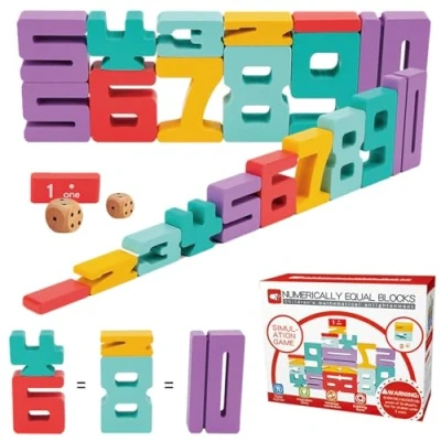Afbeelding van Dr. MUYA Genummerde bouwstenen, speelgoed vanaf 2, 3, 4, 5 jaar, Montessori voor 2 cadeau kinderen