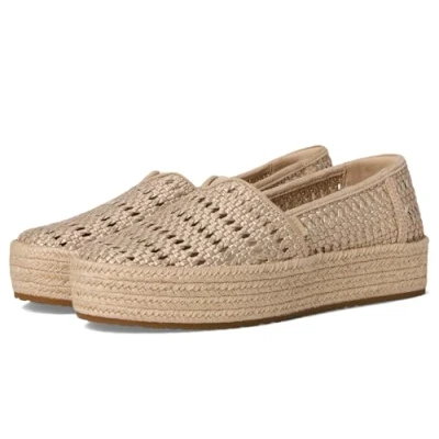 Afbeelding van TOMS Valencia Espadrilles, Dames, Maat: 45, Gold Textiel