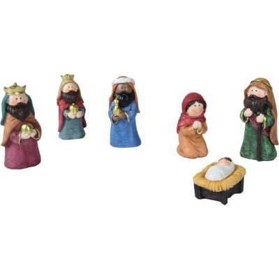 Afbeelding van Kerststal figuren 6 delig 11,6cm Hoog