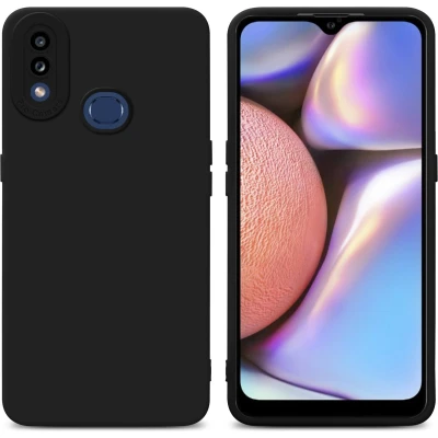 Afbeelding van Cadorabo Hoesje geschikt voor Samsung Galaxy A10s / M01s in Fluid ZWART Beschermhoes gemaakt van flexibel TPU silicone Cover Case
