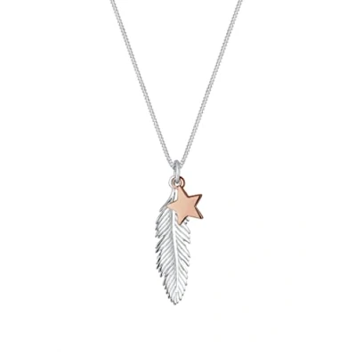 Afbeelding van Elli Feder Stern Ketting bicoloured, Dames, Maat: 45, Bi coloured