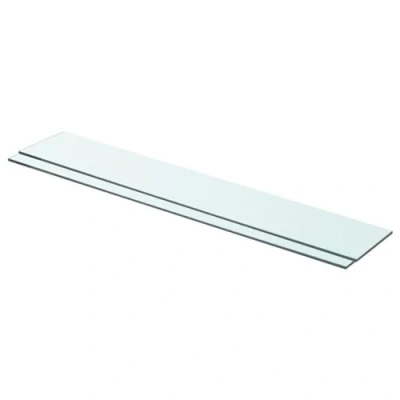 Afbeelding van Schappen 2 st 80x12 cm glas transparant