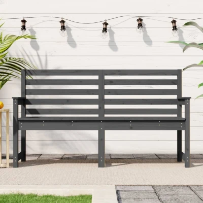 Afbeelding van Tuinbank 159,5x48x91,5 cm massief grenenhout grijs