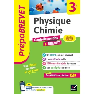 Afbeelding van PREPABREVET PHYSIQUE CHIMIE 3E NOUVEAU BREVET 2025