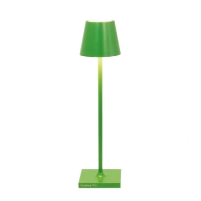 Afbeelding van Zafferano Poldina Pro Micro led tafellamp, draadloos, oplaadbaar, touch lamp, dimbaar, voor binnen en buiten, IP65, temp. licht 2200 2700 3000 K, aluminium, hoogte 27,5 cm (appelgroen)