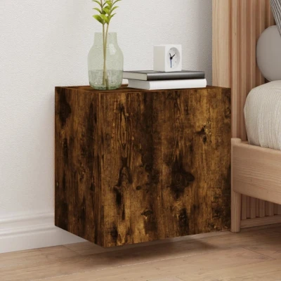 Afbeelding van Tv wandmeubels 2 st 40,5x30x40 cm bewerkt hout gerookt eiken